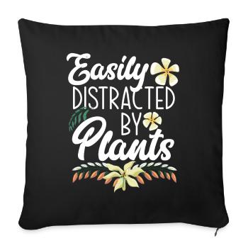 Garten Pflanzen Gärtner Gartenarbeit - Sofakissenbezug 45 x 45 cm - Schwarz - Vorne