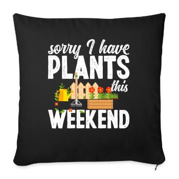 Garten Gartenarbeit Wochenende - Sofakissenbezug 45 x 45 cm - Schwarz - Vorne
