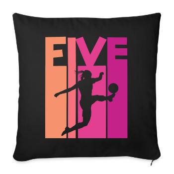 Footballeur Football 5ème Anniversaire - Housse de coussin décorative 45 x 45 cm - noir - Devant