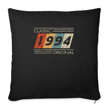1994 Birthday Classic Original II - Sofa pillowcase 17,3'' x 17,3'' (45 x 45 cm) - black - Front