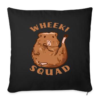 Guinea Pig Team - Sofa pillowcase 17,3'' x 17,3'' (45 x 45 cm) - black - Front