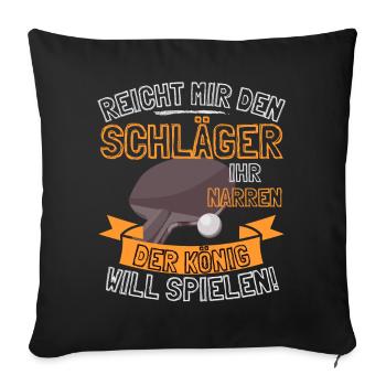 DICTON DE TENNIS DE TABLE DRÔLE - DONNEZ-MOI LE - Housse de coussin décorative 45 x 45 cm - noir - Devant