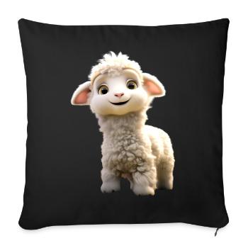 Sheep Lamb Mow Sheep Shepherd Cute Sheep Sheep - Sofa pillowcase 17,3'' x 17,3'' (45 x 45 cm) - black - Front