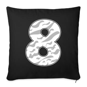 8 - Sofakissenbezug 45 x 45 cm - Schwarz - Vorne