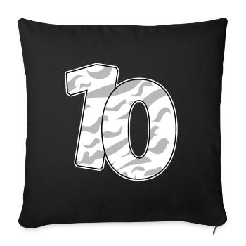 10 - Sofa pillowcase 17,3'' x 17,3'' (45 x 45 cm) - black - Front
