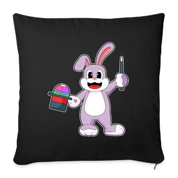 Bunny Easter Wizard - Sofa pillowcase 17,3'' x 17,3'' (45 x 45 cm) - black - Front