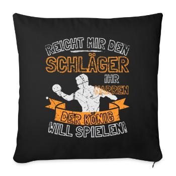DICTON DE TENNIS DE TABLE DRÔLE - DONNEZ-MOI LE - Housse de coussin décorative 45 x 45 cm - noir - Devant
