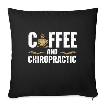 Chiropraticien Chiropratique - Housse de coussin décorative 45 x 45 cm - noir - Devant