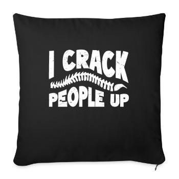 Chiropraticien Chiropratique - Housse de coussin décorative 45 x 45 cm - noir - Devant
