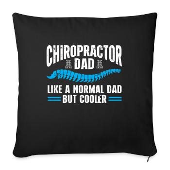 Chiropraticien Chiropratique - Housse de coussin décorative 45 x 45 cm - noir - Devant