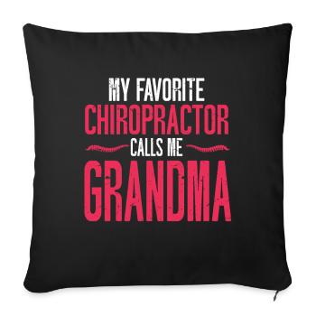 Chiropraticien Chiropratique - Housse de coussin décorative 45 x 45 cm - noir - Devant