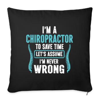 Chiropractor Chiropractic - Sofa pillowcase 17,3'' x 17,3'' (45 x 45 cm) - black - Front
