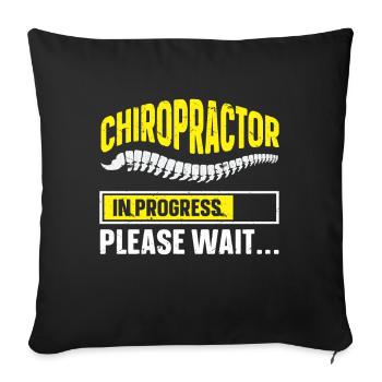Chiropraticien Chiropratique - Housse de coussin décorative 45 x 45 cm - noir - Devant