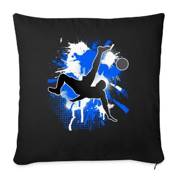 Soccer Soccer Players - Sofa pillowcase 17,3'' x 17,3'' (45 x 45 cm) - black - Front