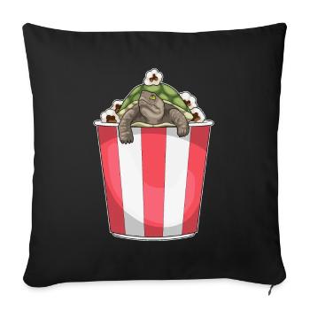 Turtle Popcorn - Sofa pillowcase 17,3'' x 17,3'' (45 x 45 cm) - black - Front