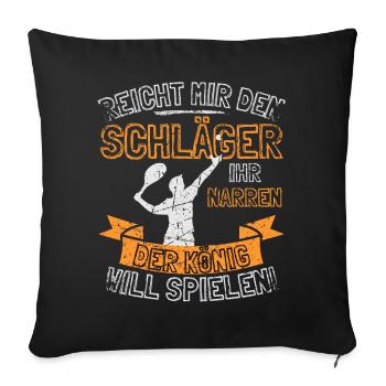 Drôle de joueur de tennis Tennis Saying Is Enough For Me - Housse de coussin décorative 45 x 45 cm - noir - Devant
