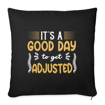 Chiropraticien Chiropratique - Housse de coussin décorative 45 x 45 cm - noir - Devant