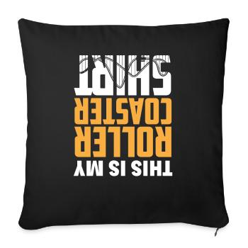 Roller coaster - Sofa pillowcase 17,3'' x 17,3'' (45 x 45 cm) - black - Front