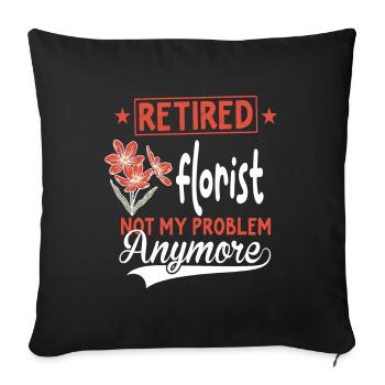 Floral Designer Floristry Florist Florist - Sofa pillowcase 17,3'' x 17,3'' (45 x 45 cm) - black - Front