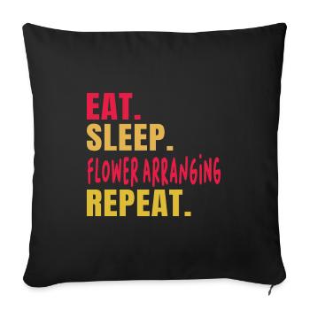 Floral Designer Floristry Florist Florist - Sofa pillowcase 17,3'' x 17,3'' (45 x 45 cm) - black - Front