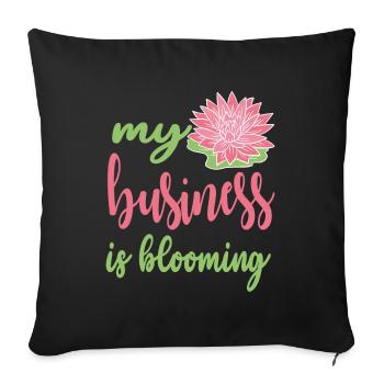 Designer floral Fleuriste Fleuriste Fleuriste - Housse de coussin décorative 45 x 45 cm - noir - Devant
