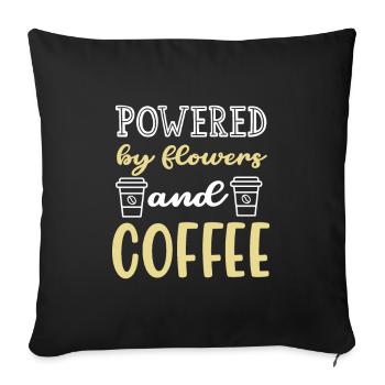 Designer floral Fleuriste Fleuriste Fleuriste - Housse de coussin décorative 45 x 45 cm - noir - Devant