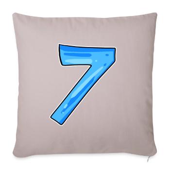 7 Number - Sofa pillowcase 17,3'' x 17,3'' (45 x 45 cm) - light taupe - Front