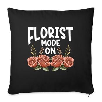 Floral Designer Floristry Florist Florist - Sofa pillowcase 17,3'' x 17,3'' (45 x 45 cm) - black - Front