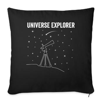 Universe Explorer Astrophotography Passion - Sofa pillowcase 17,3'' x 17,3'' (45 x 45 cm) - black - Front