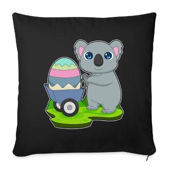 Koala Ostern Osterei  - Sofakissenbezug 45 x 45 cm - Schwarz - Vorne