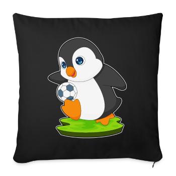 Penguin Soccer Player Soccer - Sofa pillowcase 17,3'' x 17,3'' (45 x 45 cm) - black - Front