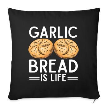 Cuisson Jeu de mots Cuire Cuisinier Chef Boulanger - Housse de coussin décorative 45 x 45 cm - noir - Devant