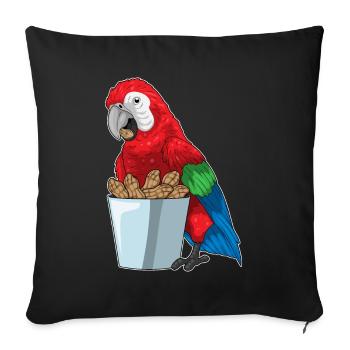 Perroquet Peanut - Housse de coussin décorative 45 x 45 cm - noir - Devant