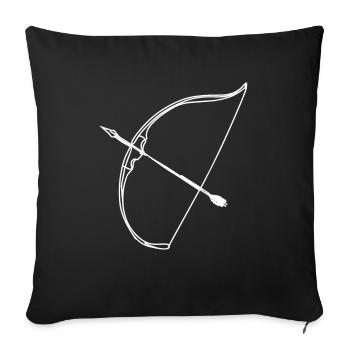 Pfeil und Bogen - Sofakissenbezug 45 x 45 cm - Schwarz - Vorne