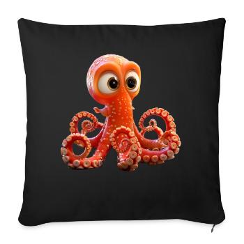 Octopus Small Octopus Cuttlefish Cute Octopus - Sofa pillowcase 17,3'' x 17,3'' (45 x 45 cm) - black - Front