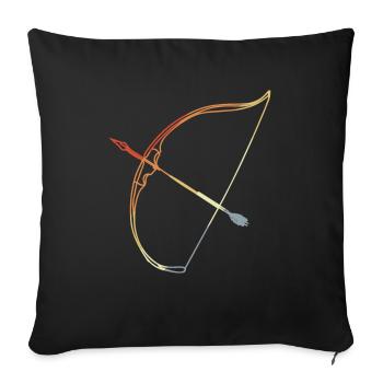 Archery - Sofa pillowcase 17,3'' x 17,3'' (45 x 45 cm) - black - Front