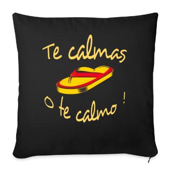 Te Calmas o Te Calmo Flip Flop - Sofa pillowcase 17,3'' x 17,3'' (45 x 45 cm) - black - Front