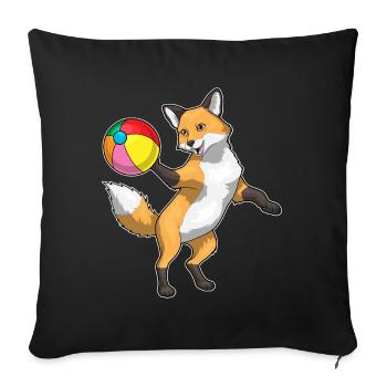 Été de natation Fox Water-Polo - Housse de coussin décorative 45 x 45 cm - noir - Devant