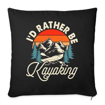 Kayak - Housse de coussin décorative 45 x 45 cm - noir - Devant