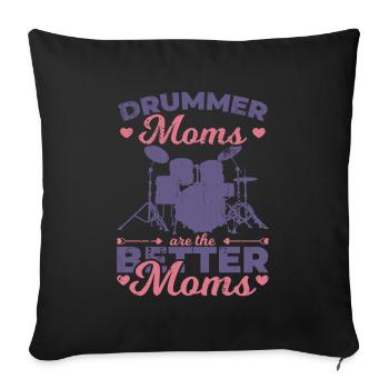 Maman batteur - Housse de coussin décorative 45 x 45 cm - noir - Devant