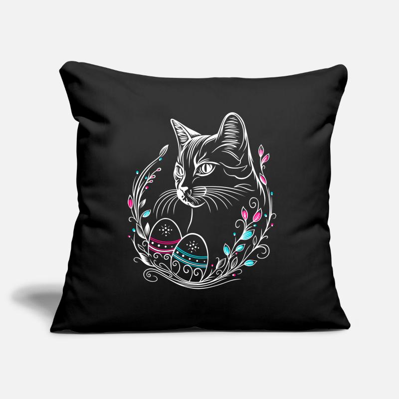 Cat Easter Easter Eggs Easter Cat Sofa pillowcase 17,3'' x 17,3'' (45 x 45 cm)