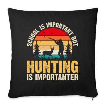 Hunter Hunt - Sofa pillowcase 17,3'' x 17,3'' (45 x 45 cm) - black - Front