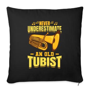 Grand-père tuba - Housse de coussin décorative 45 x 45 cm - noir - Devant