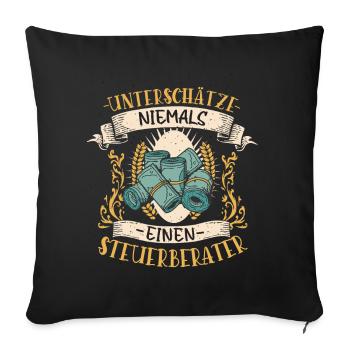 Steuerberater Geschenk Finanzen Lustig - Sofakissenbezug 45 x 45 cm - Schwarz - Vorne
