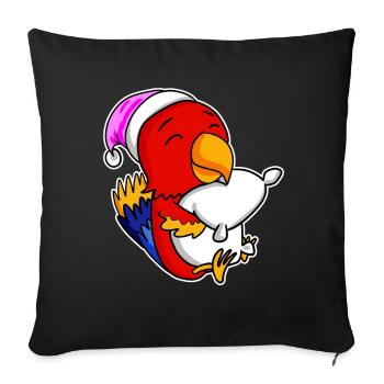 Parrot Tired Sleeping Sleeping Girl - Sofa pillowcase 17,3'' x 17,3'' (45 x 45 cm) - black - Front