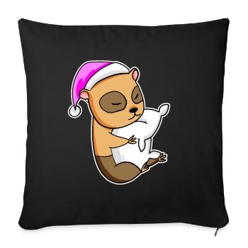 Guinea Pig Tired Sleeping Sleeping Girl - Sofa pillowcase 17,3'' x 17,3'' (45 x 45 cm) - black - Front