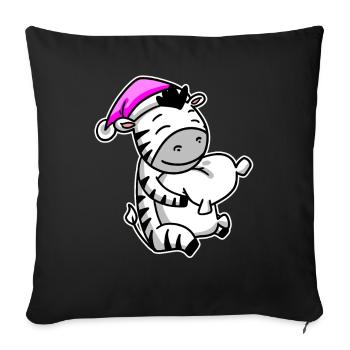 Zebra Tired Sleeping Sleeping Girl - Sofa pillowcase 17,3'' x 17,3'' (45 x 45 cm) - black - Front