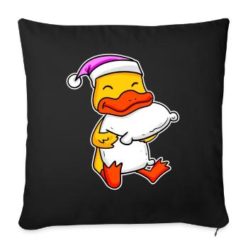 Duck Tired Sleeping Sleeping Girl - Sofa pillowcase 17,3'' x 17,3'' (45 x 45 cm) - black - Front