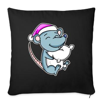 Mouse Tired Sleeping Sleep Girl - Sofa pillowcase 17,3'' x 17,3'' (45 x 45 cm) - black - Front