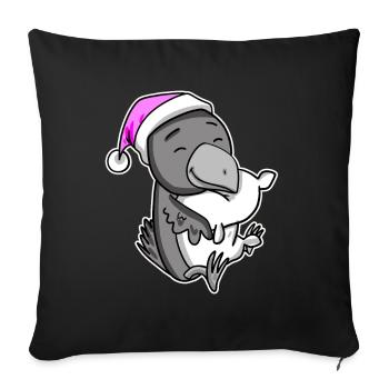 Crow Tired Sleeping Sleeping Girl - Sofa pillowcase 17,3'' x 17,3'' (45 x 45 cm) - black - Front
